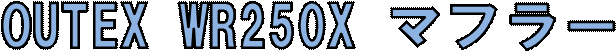 OUTEX WR250X �}�t���[