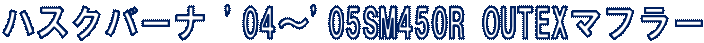 �n�X�N�o�[�i '04�`'05SM450R OUTEX�}�t���[